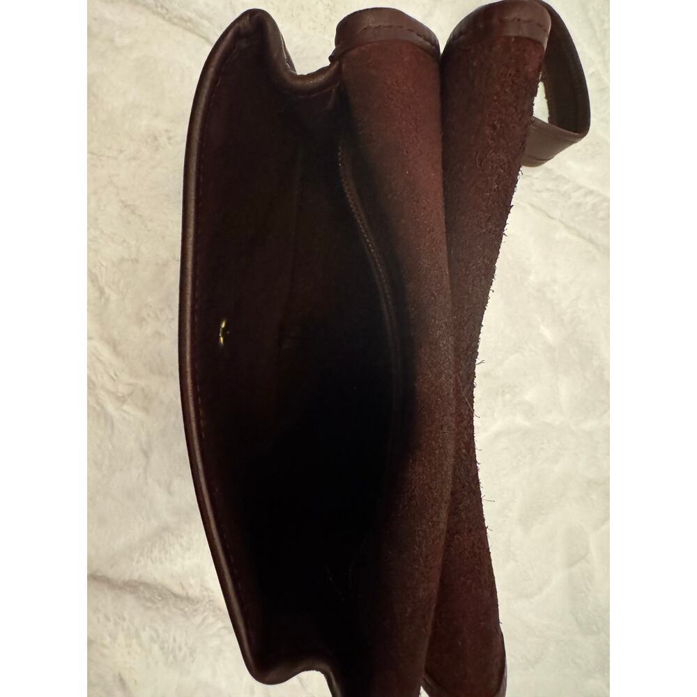 Vintage Coach 9988 Dark Mahogany Crescent Saddle Crossbody Made in / USA - Picture 10 of 14